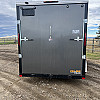 Charcoal 2025 Prairie Road 7'x14' Sport Cargo Trailer Tandem Charcoal Ramp