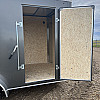 Charcoal 2025 Prairie Road 7'x14' Sport Cargo Trailer Tandem Charcoal Ramp
