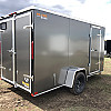 Charcoal 2026 Prairie Road 6'x12' Cargo Trailer Single Axle Barn - V Nose  -