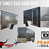 Charcoal 2026 Prairie Road 6'x12' Cargo Trailer Single Axle Barn - V Nose  -