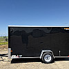 Black 2025 Prairie Road 6'x12' Cargo Trailer Single Axle Black Barn Door