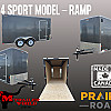 Charcoal 2025 Prairie Road 7'x14' Sport Cargo Trailer Tandem Charcoal Ramp
