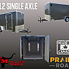 Charcoal 2025 Prairie Road 6'x12' Cargo Trailer Single Axle Barn Door