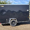 Black 2025 Prairie Road 5'x10' Cargo Trailer Single Axle Barn Door Black - V Nose  -