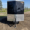 Black 2025 Prairie Road 5'x10' Cargo Trailer Single Axle Barn Door Black - V Nose  -