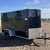 Black 2025 Prairie Road 5'x10' Cargo Trailer Single Axle Barn Door Black - V Nose  -