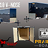 Black 2025 Prairie Road 5'x10' Cargo Trailer Single Axle Barn Door Black - V Nose  -