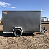 Charcoal 2026 Prairie Road 5'x10' Cargo Trailer Single Axle Charcoal Barn Door