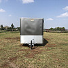Charcoal 2026 Prairie Road 6'x12' Cargo Trailer Single Axle Charcoal Ramp