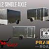Charcoal 2026 Prairie Road 6'x12' Cargo Trailer Single Axle Charcoal Ramp