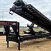Black 2026 Double A 42' Pro Gooseneck Hiboy Flatdeck  Full Tilt Trailer
