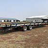 Black 2026 Double A 40' Pro Gooseneck Flatdeck Highboy Hay Hauling Trailer