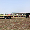 Black 2026 Double A 40' Pro Gooseneck Flatdeck Highboy Hay Hauling Trailer