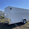 White 2026 Prairie Road 6'x12' Cargo Trailer Single Axle White Barn Door