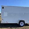 White 2026 Prairie Road 6'x12' Cargo Trailer Single Axle White Barn Door