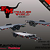Black 2026 Rainbow Trailers 20' Excursion Tilt Deck Trailer