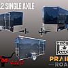 Black 2025 Prairie Road 6'x12' Cargo Trailer Single Axle Barn - V Nose  -