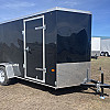Black 2025 Prairie Road 6'x12' Cargo Trailer Single Axle Barn - V Nose  -
