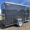 Black 2025 Prairie Road 6'x12' Cargo Trailer Single Axle Barn - V Nose  -