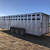 2027 Duralite 7.5x30' Trail Drive (90") Aluminum Stock Trailer Wide Side Door