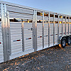 2027 Duralite 7.5x25' Trail Drive (90") Aluminum Stock Trailer Wide Side Door