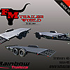 Black 2026 Rainbow Trailers 18' Excursion Tilt Deck Trailer