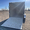 White 2026 Prairie Road 7'x14' Cargo Trailer Tandem White Ramp Door - V Nose  -