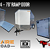 White 2026 Prairie Road 7'x14' Cargo Trailer Tandem White Ramp Door - V Nose  -