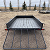 Black 2026 Rainbow Trailers 7'x12' Express Utility Trailer Solid Sides