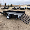 Black 2026 Rainbow Trailers 7'x12' Express Utility Trailer Solid Sides