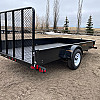 Black 2026 Rainbow Trailers 7'x12' Express Utility Trailer Solid Sides