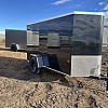 Black 2026 Prairie Road 5'x10' Cargo Trailer Single Axle Ramp Door Black - V Nose  -