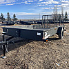 Black 2026 Rainbow Trailers 7'x14' Express Utility Trailer Solid Sides
