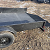 Black 2026 Rainbow Trailers 7'x14' Express Utility Trailer Solid Sides