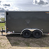Charcoal 2026 Prairie Road 6'x12' Cargo Trailer Single Axle Ramp - V Nose  -