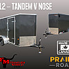 Charcoal 2026 Prairie Road 6'x12' Cargo Trailer Single Axle Ramp - V Nose  -