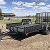 Black 2026 Rainbow Trailers 7'x14' Express Utility Trailer with Ramp Sides