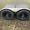 Charcoal 2026 Prairie Road 7'x14' Cargo Trailer Tandem Charcoal Barn Doors