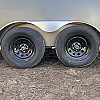 Charcoal 2026 Prairie Road 7'x14' Cargo Trailer Tandem Charcoal Barn Door - V Nose  -