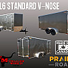Charcoal 2026 Prairie Road 7'x14' Cargo Trailer Tandem Charcoal Barn Door - V Nose  -