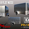Charcoal 2026 Prairie Road 5'x10' Cargo Trailer Single Axle Charcoal Barn Door