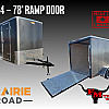 Charcoal 2026 Prairie Road 7'x14'Cargo Trailer Tandem Charcoal Ramp Door