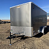 Charcoal 2026 Prairie Road 7'x14'Cargo Trailer Tandem Charcoal Ramp Door