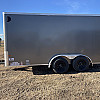 Charcoal 2026 Prairie Road 7'x14'Cargo Trailer Tandem Charcoal Ramp Door