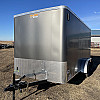 Charcoal 2026 Prairie Road 7'x14'Cargo Trailer Tandem Charcoal Ramp Door
