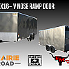 Charcoal 2026 Prairie Road 8'.5x16' Cargo Trailer Charcoal Ramp Door - V Nose  -
