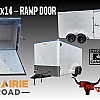 White 2026 Prairie Road 7'x14'Cargo Trailer Tandem White Ramp Door