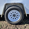White 2026 Prairie Road 6'x12' Cargo Trailer Single Axle White Barn Door