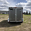 Charcoal 2026 Prairie Road 6'x12' Cargo Trailer Tandem Barn Door - V Nose  -