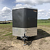 Charcoal 2026 Prairie Road 6'x12' Cargo Trailer Tandem Barn Door - V Nose  -